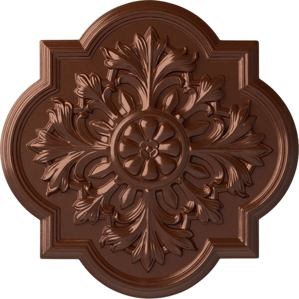 Ekena Millwork Bonetti Ceiling Medallion (Fits Canopies up to 5 1/8"), Hand-Painted Copper Penny, 20"OD x 1 3/4"P CM20BOCPS - main